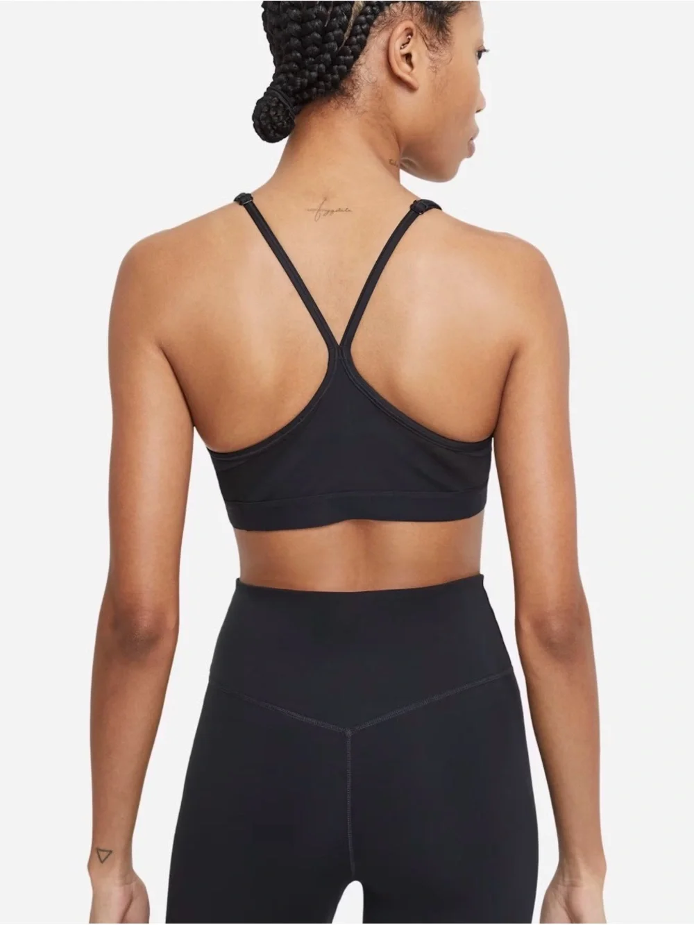 Nike Gray & White Thin-Strap Sports Bra